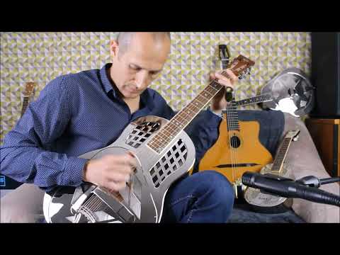 Tricone Metal Resonator Guitar - Nickel & Chrome Brass Body image 9