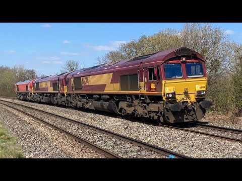 66014/66154/66185 ‘DP World’ 0O12 @ St Georges Farm Crossing - 17/04/2021