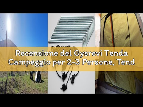 Recensione del Gysrevi Tenda Campeggio per 2-3 Persone, Tenda da Campeggio Doppia Porta Impermeabile
