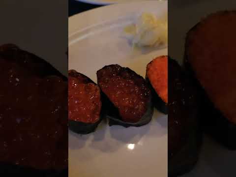 Sushi ikura ( salmon roe eggs ) , Tobiko ( flying fish eggs ) , Masago ( fish eggs )