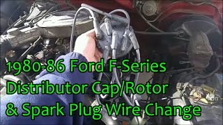 1980-86 Ford F-Series Spark Plug Wires, Distributor Cap & Rotor