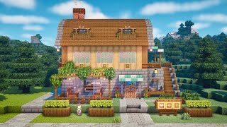 Minecraft | How to Build a Cafe (with Sugar Cane Farm) | Tutorial