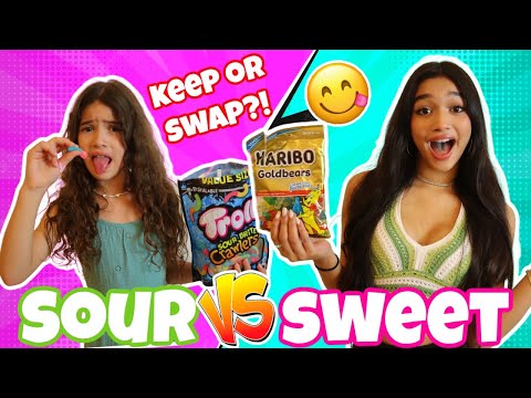 SOUR VS SWEET CANDY CHALLENGE!🍭🍬