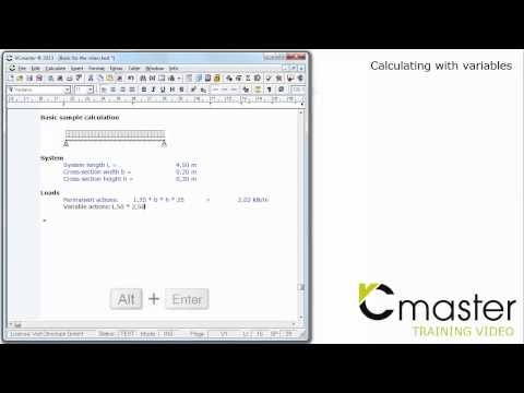 VCmaster - Calculation in the Text