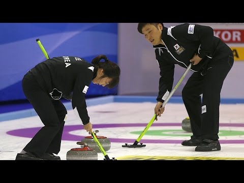 CURLING: SCO-KOR WCF World Mixed Doubles Chp 2015 - Group C