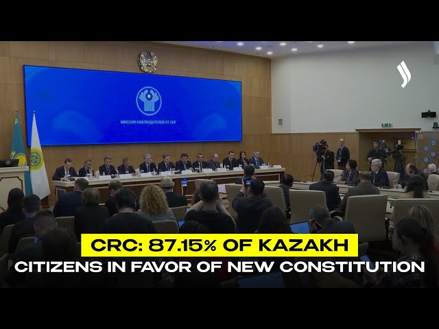 CRC: 87.15% of Kazakh citizens in favor of new Constitution