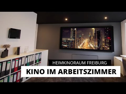 So sieht ein Heimkino im Arbeitszimmer aus - HEIMKINORAUM Freiburg