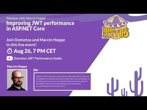 Improving JWT performance in ASP.NET Core webinar with Mentor - Marcin Hoppe