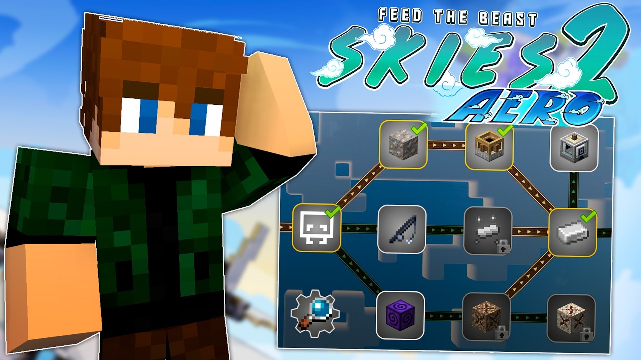 QUAL PROGRESSÃO DEVO ESCOLHER?! - Minecraft FTB Skies 2 Aero E02 (1.20.1)