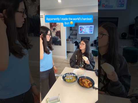 Apparently I made the world's hardest bun 😭 #funnyvideo #comedy #family #drama