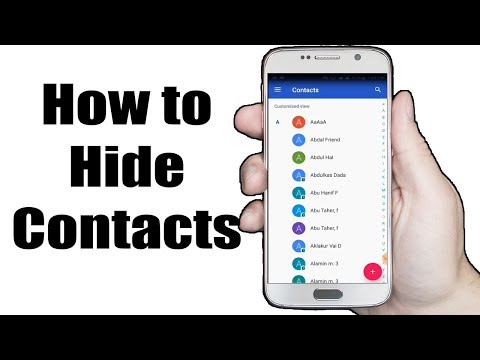 How to hide contact from contact list on an Android Phone