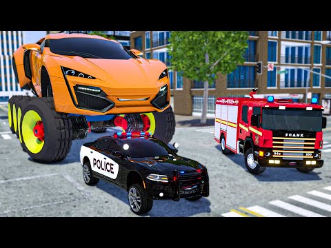 Police Car Lucas & Fire truck Frank are trapped by... | Wheel City Heroes (WCH) Super Trucks Cartoon