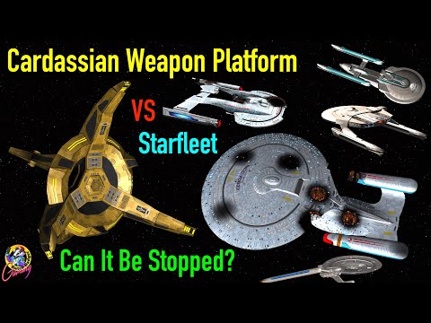 Federation Starships VS Cardassian Weapons Platform - Star Trek Starship Battles