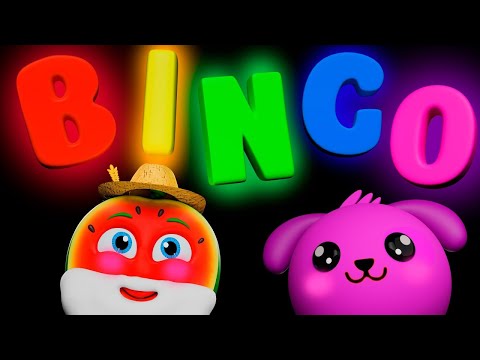 🐶🍉 BINGO + MORE Baby Sensory Animation | Funky Fruits Calm Music and Dance Party! 🍓