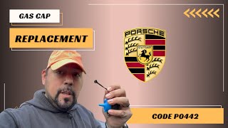 How to replace a gas cap on a Porsche Macan to resolve Diagnostic trouble code (DTC) P0442