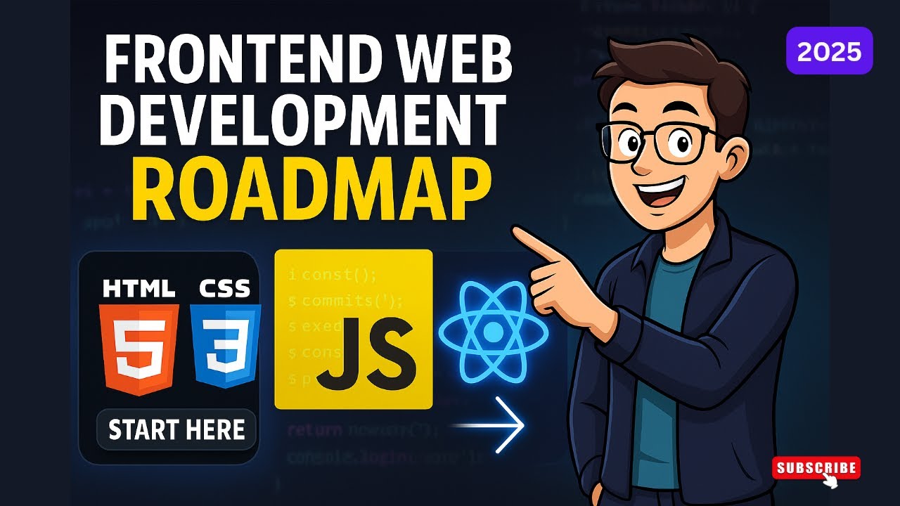 Frontend Web Development Full Roadmap 2025 | HTML, CSS, JavaScript & React.js