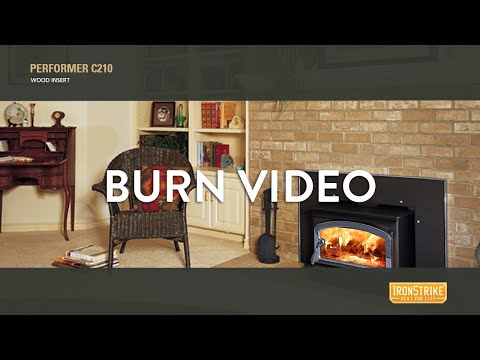 ****  WHILE SUPPLIES LAST - ITEM DISCONTINUED  ****Iron Strike Performer 210 Insert with Traditional Black Door, Wood Burning (C210TGL) (F4163)