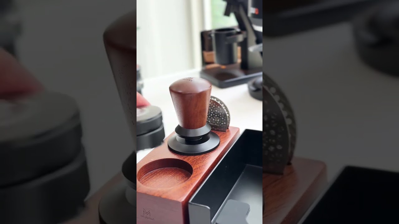 Hộp Đập Bã Cà Phê Espresso Đa Chức Năng Bằng Gỗ Đỏ Tự Nhiên MUVNA | Three-in-one Solid Wood Multifunctional Knock Box Tamping Base