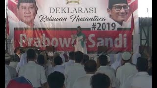 Download lagu Relawan Nusantara Deklarasi Dukung Prabowo-Sandi mp3 Download lagu Relawan Nusantara Deklarasi Dukung Prabowo-Sandi mp3