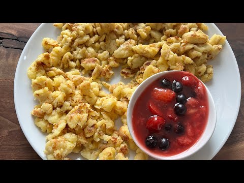 Šmorn Recipe | Slovenian Shredded Pancake with Berry Compote | Fluffy Shredded Pancake Recipe