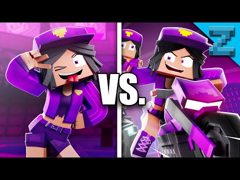 ZAMination 2 - ENDING A vs B "Purple Girl" (I'm Psycho) - Minecraft Animation Music Video