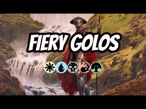 Fiery Golos - Golos Tireless Pilgrim + Fires of Invention + Fae of Wishes - MTG Arena