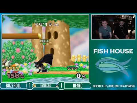 Fish House 2 SSBM - Buzzroll (Fox) Vs. Denec (Marth) Losers Round 6