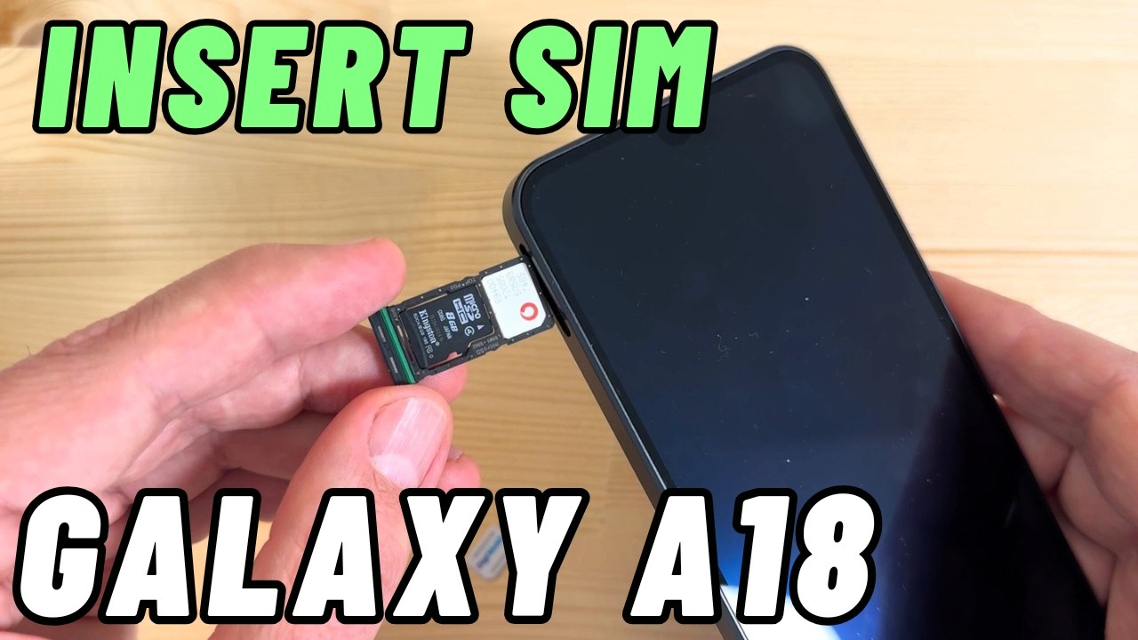 How to Insert SIM & Memory SD Card in Samsung Galaxy A18