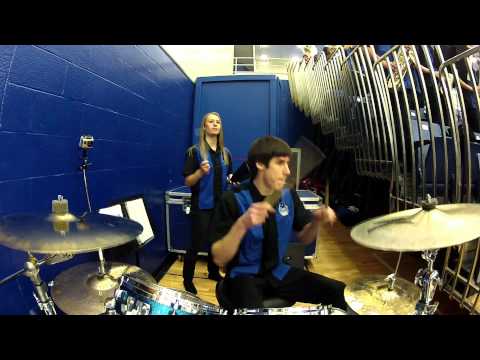 Jamming Drums with the Georgia State Basketball Band 2013 - Live Drumming - Live Band