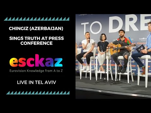 ESCKAZ in Tel Aviv: Chingiz  (Azerbaijan) sings Truth at press conference