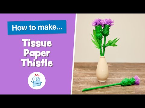 How To Make A Tissue Paper Thistle | Baker Ross