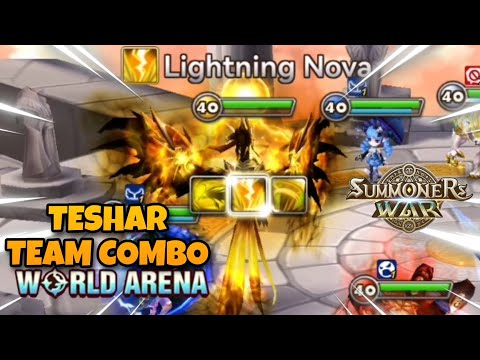 Teshar Team Combo in World Arena Ep. 4 - Summoners War