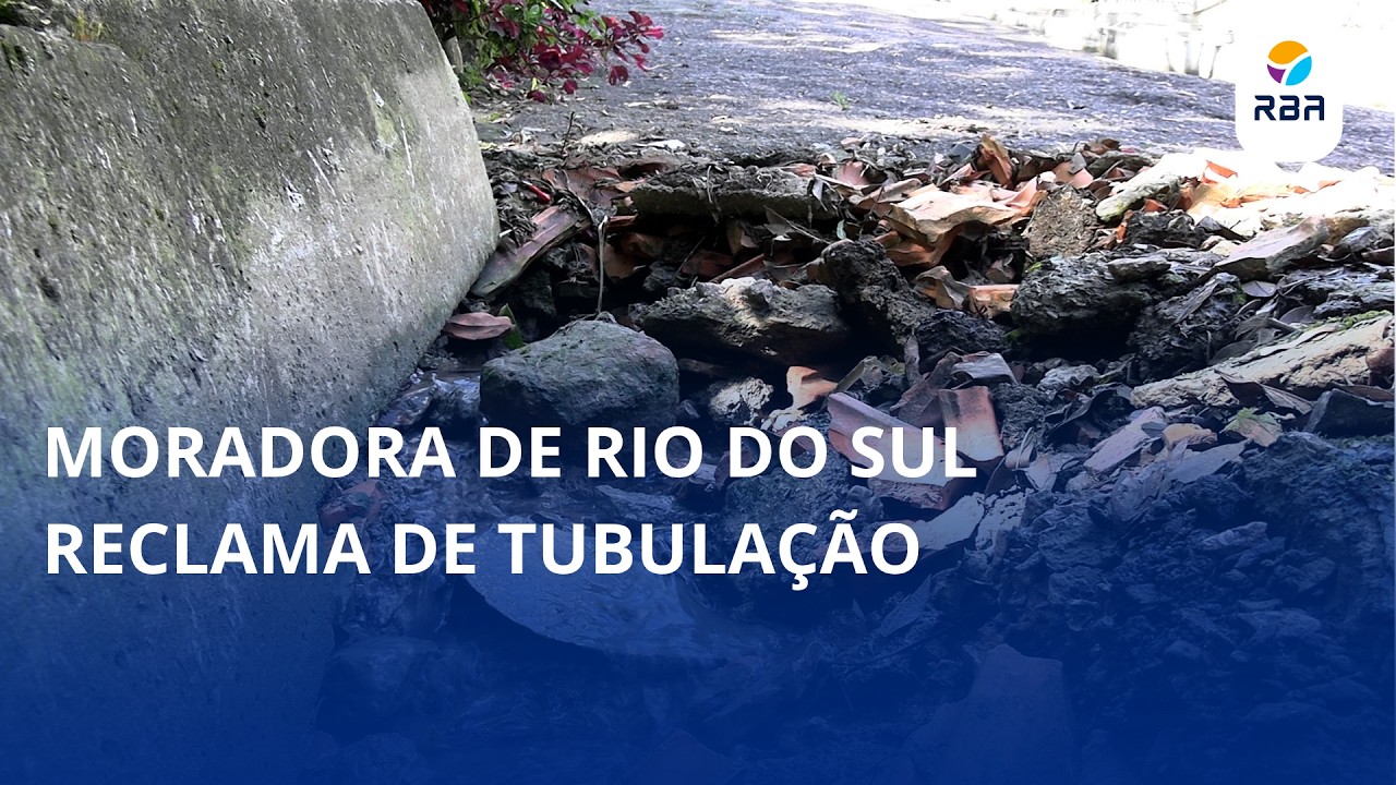 Moradora de Rio do Sul reclama de tubulação