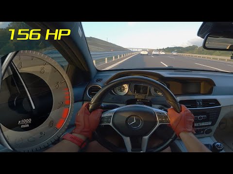 2012 MERCEDES BENZ C 180 AMG //0- 100 // Topspeed - AUTOBAHN POV Test Drive I 4K