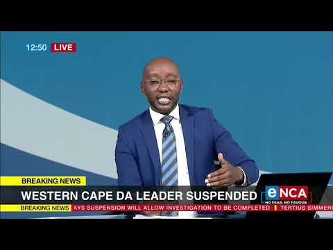 Western Cape DA leader suspended