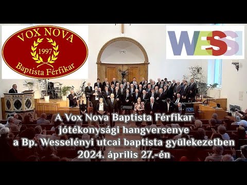 A VOX NOVA Baptista Férfikar Jótékonysági koncertje