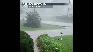 Hurricane-force winds and golf-ball hail strike Des Moines area in Tuesday afternoon storms