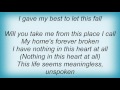 Amber Pacific - Take Me From This Place Lyrics