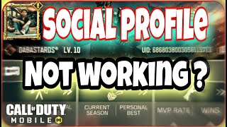 How to fix social profile not showing glitch in codm 2022 !!!