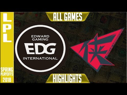 EDG vs RW Highlights ALL GAMES | LPL Playoffs Semi final Spring 2018 Edward Gaming vs Rogue Warriors