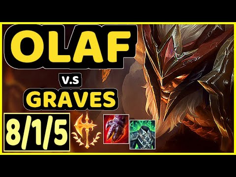 AKAADIAN (OLAF) vs GRAVES - 8/1/5 KDA JUNGLE GAMEPLAY - NA Ranked MASTER
