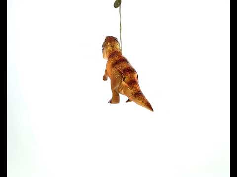 Ferocious T-Rex Dinosaur - Blown Glass Christmas Ornament (CC-0143)