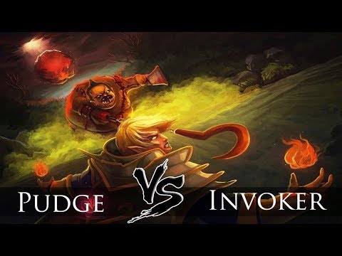 8K MMR vs 2K MMR (Invoker 8k vs Pudge 2k ) - Dota 2