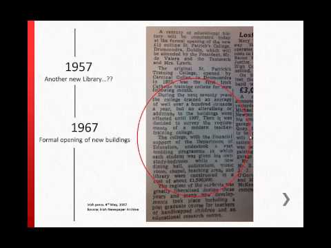 History of the Library in St. Patrick's College, Drumcondra.