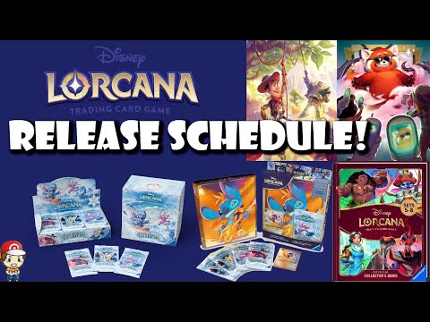 The Complete Disney Lorcana Release Schedule! New Sets! MANY New Products! (Disney Lorcana News)