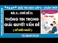 Giải sgk Tin học lớp 5 Bài 3: Thông tin trong giải quyết vấn đề