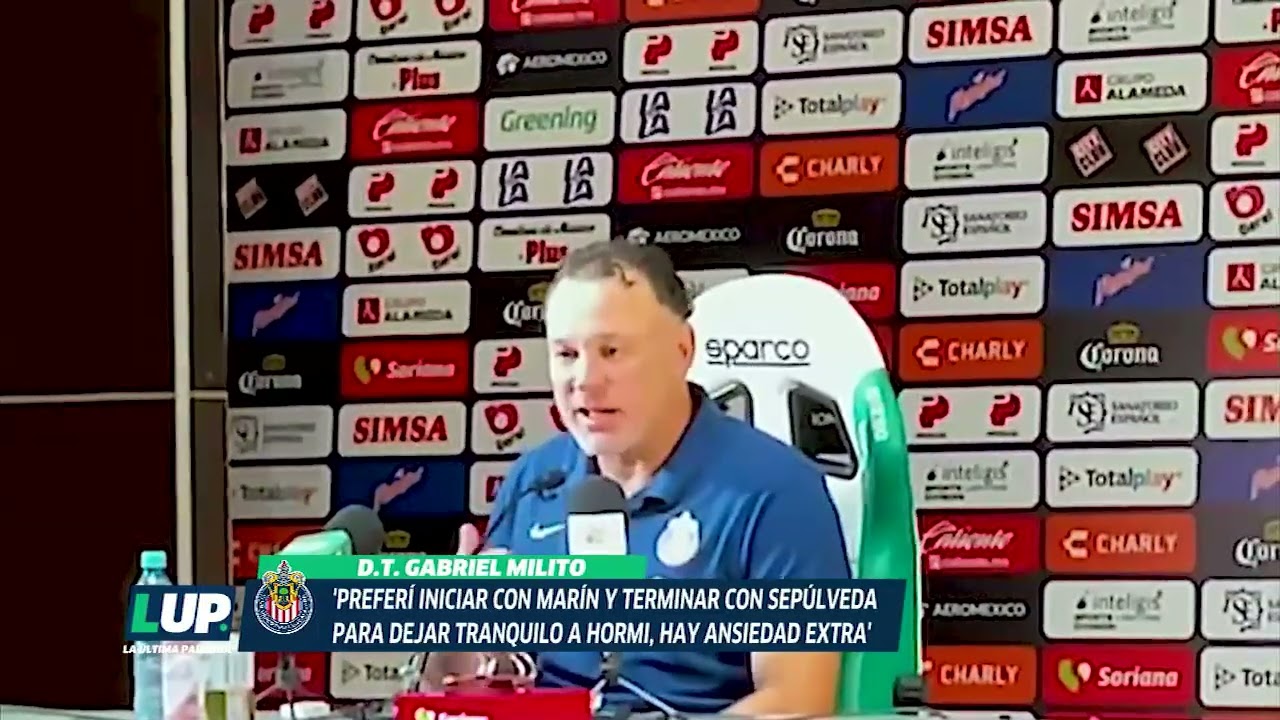 MILITO EXPLICA la RAZÓN por la que DEJÓ a ARMANDO GONZÁLEZ en la BANCA en el CHIVAS vs SANTOS