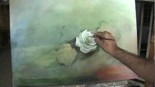 Pintando um quadro de rosas parte 1