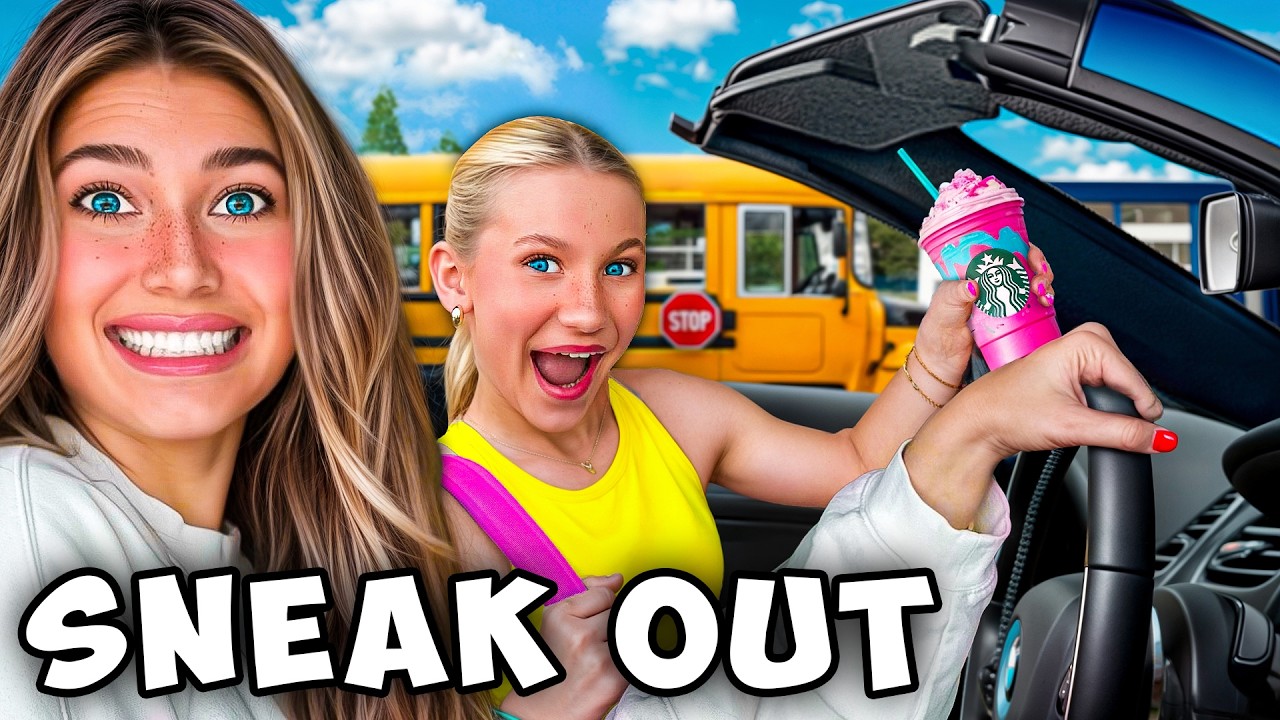 SNEAKiNG My SiSTERS OUT of SCHOOL! *we got caught*