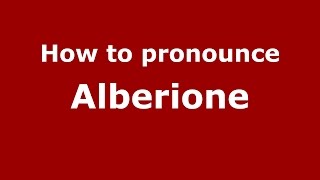 How to pronounce Alberione